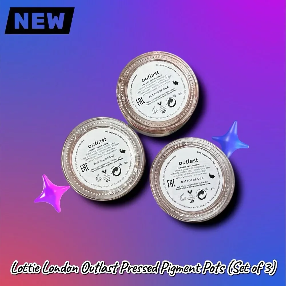 New NWT – Lottie London Outlast Pressed Pigment Pots (Set of 3)